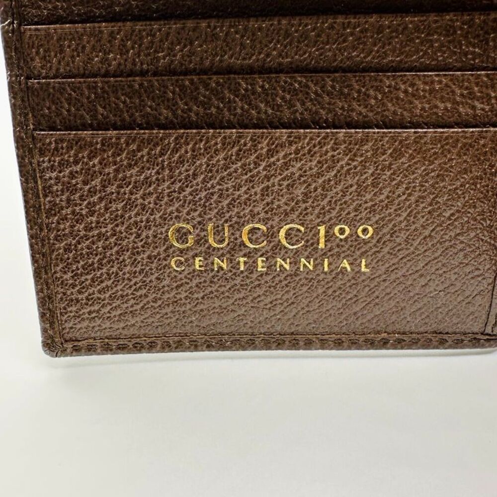 Gucci 100 Centennial Men's Brown Leather Bifold Wallet - Picture 6 of 8